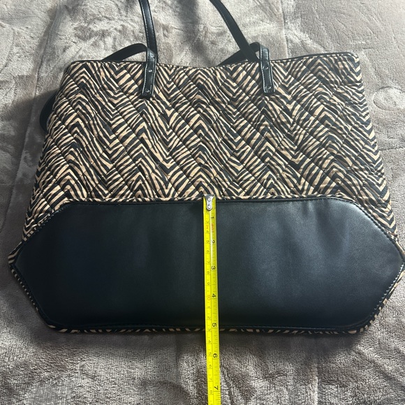 Vera Bradley Black and Tan Animal Print Chevron Tote - Picture 8 of 8